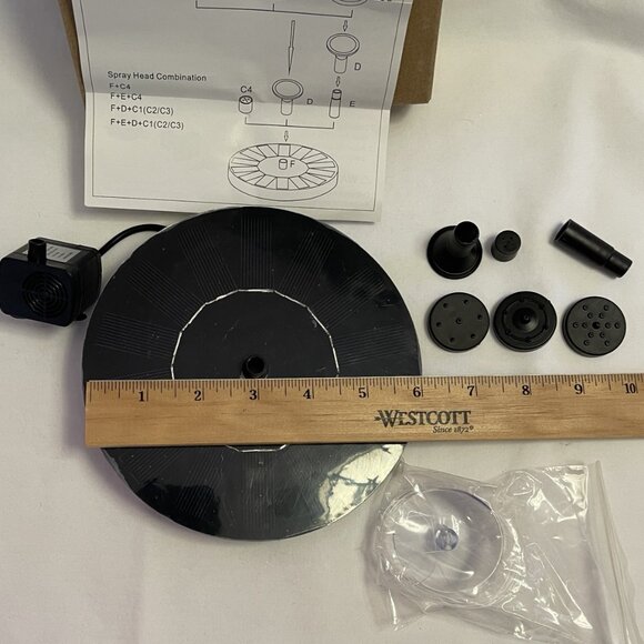 SOLAR POWERED FOUNTAIN PUMP Kit with Manual NEW and UNUSED 1104H - Picture 6 of 7